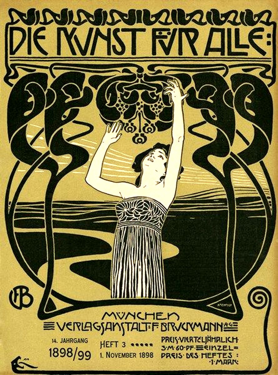 Постер 1898г. работа Коломана Мозера (Koloman Moser)