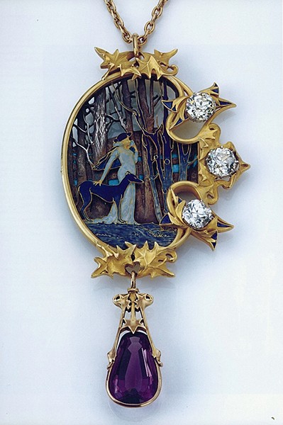 Кулон - Принцесса Лойнтэйн 1898-99г. работа Рене Лалика (Rene Lalique)